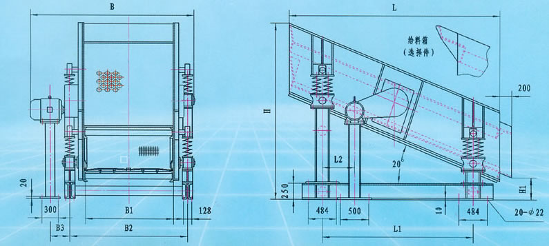 七米長石子圓振動篩安裝示意圖-砂子篩分機安裝要注意哪些？