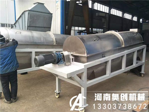 不銹鋼封閉式滾筒篩適用化工-冶金-環保等行業