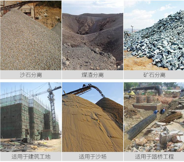 大型滾筒篩沙機應用于沙石篩分-煤渣篩分行業