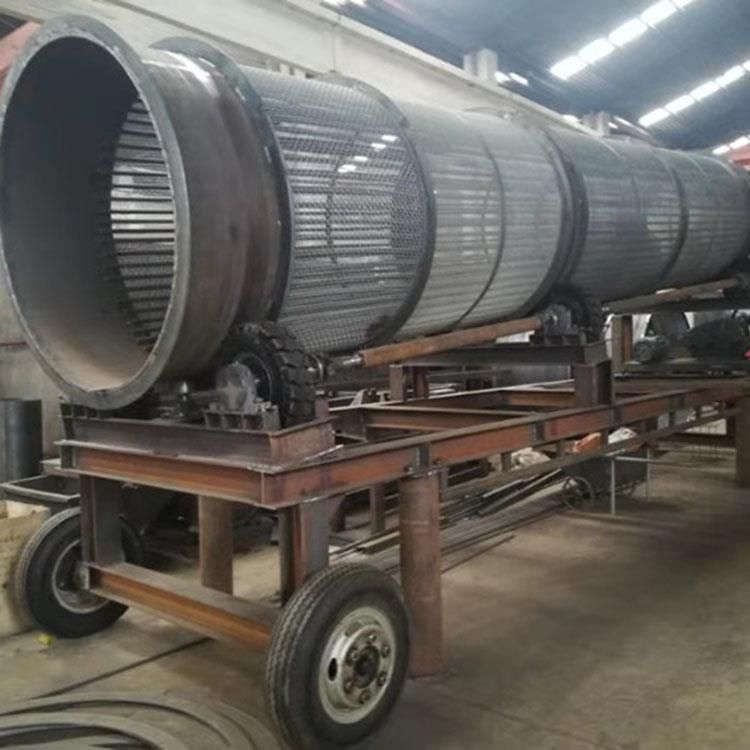 鵝卵石破碎后的砂石進(jìn)行分級(jí)使用滾筒篩