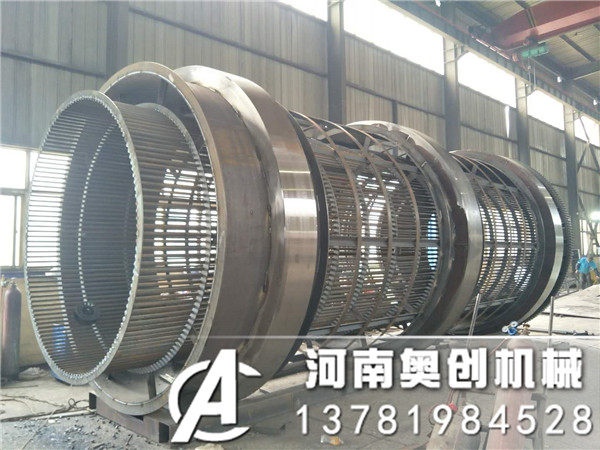 奧創機械生產的齒輪轉動大型無軸滾筒篩石機介紹