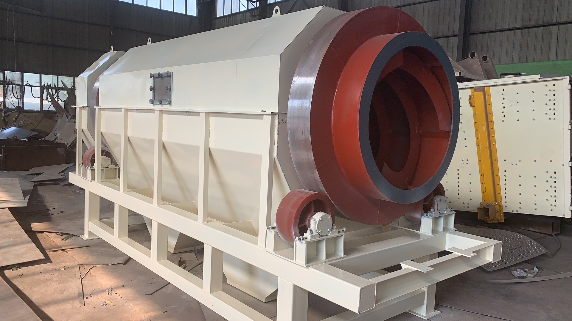 建筑渣土廢磚塊使用無軸滾筒篩揀機的介紹